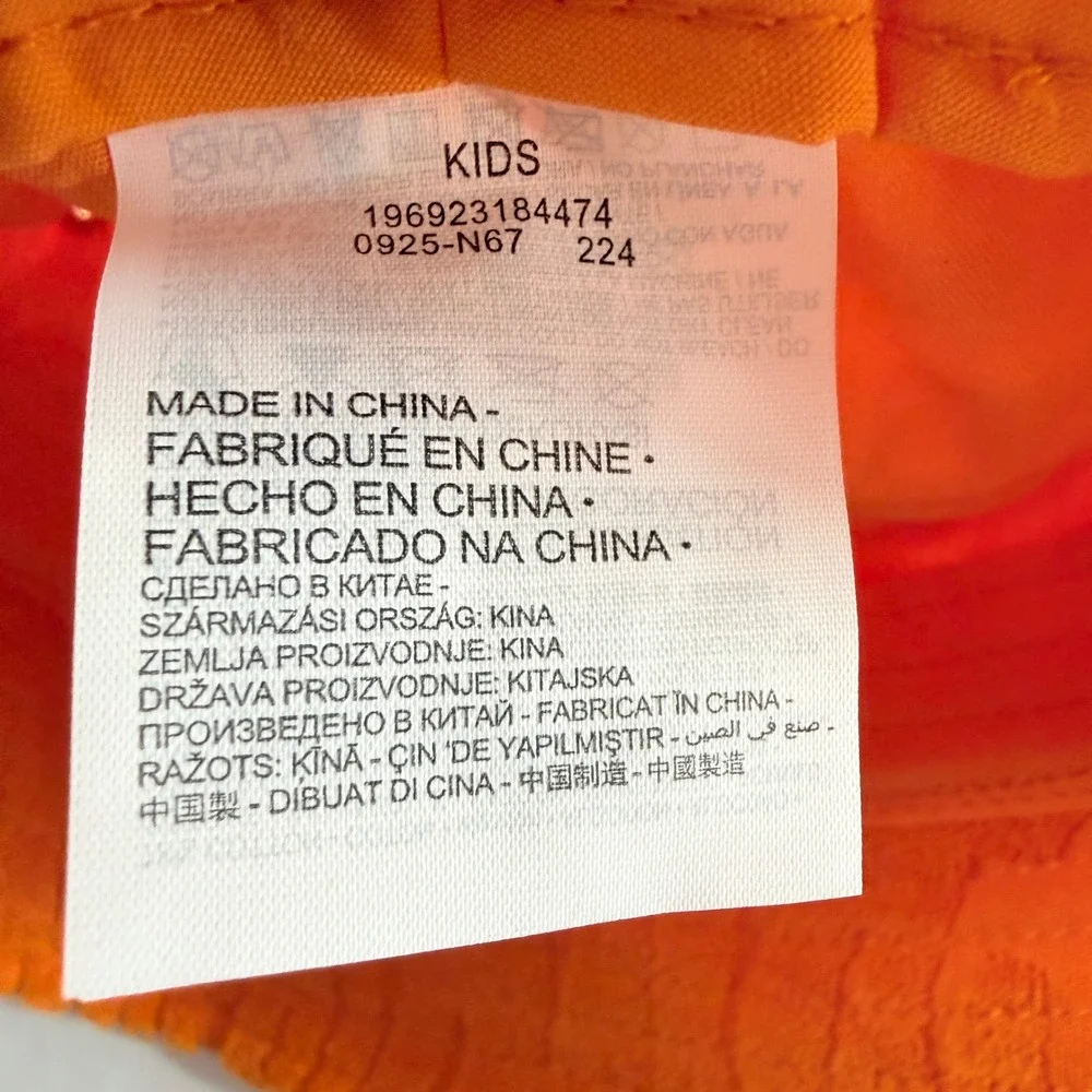 Jordan Kids Apex Fuel‎ Up Cool Down Bucket Hat Orange Peel 8-20 New